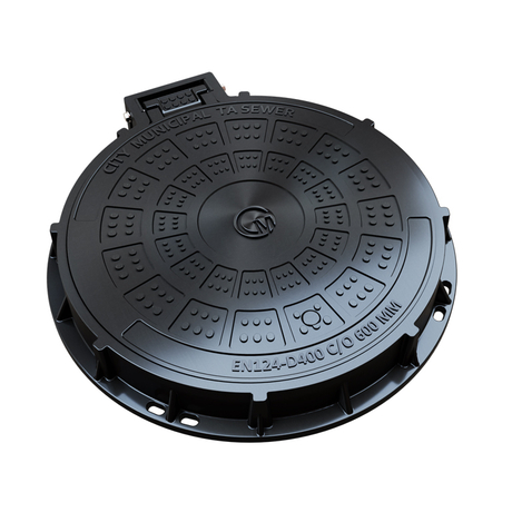 650mm Traffic Rating Hinged Composite Manhole Cover