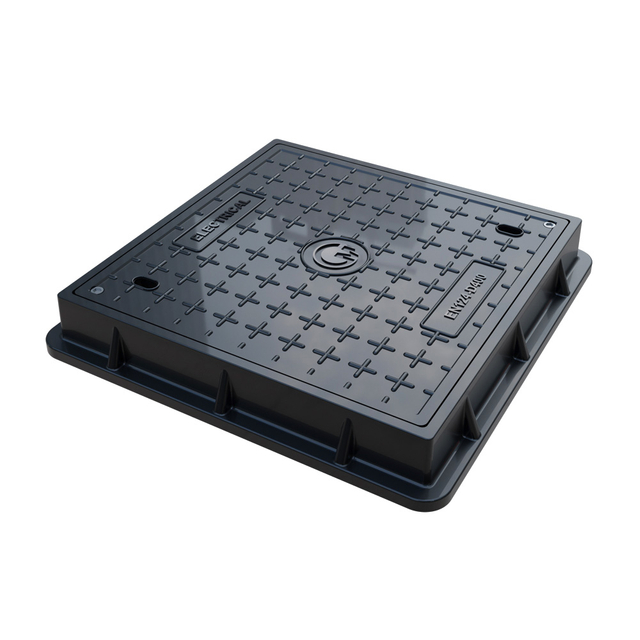 Square Manhole Covers 550x550 mm Plastic Inspection Cover 12.5 Ton