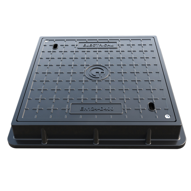 Square Manhole Covers 550x550 mm Plastic Inspection Cover 12.5 Ton